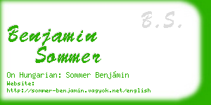 benjamin sommer business card